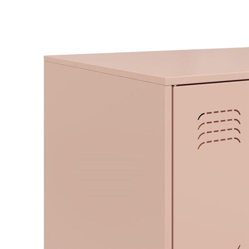 Skænk 99x39x73 cm stål lyserød