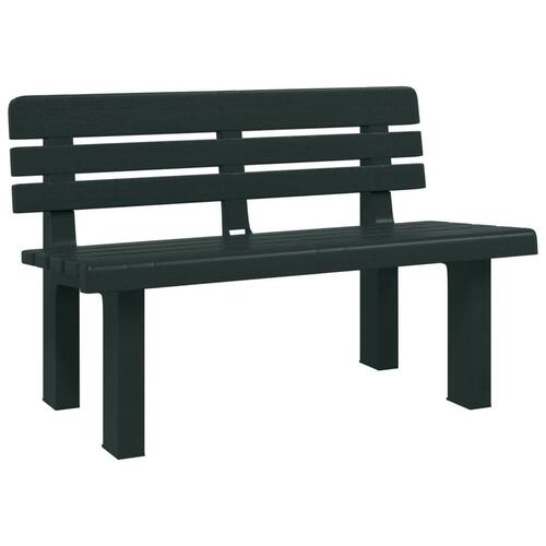 Havebænk 110x52x71 cm polypropylen grøn