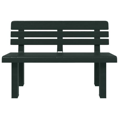 Havebænk 110x52x71 cm polypropylen grøn
