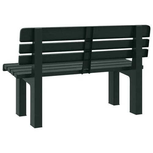 Havebænk 110x52x71 cm polypropylen grøn