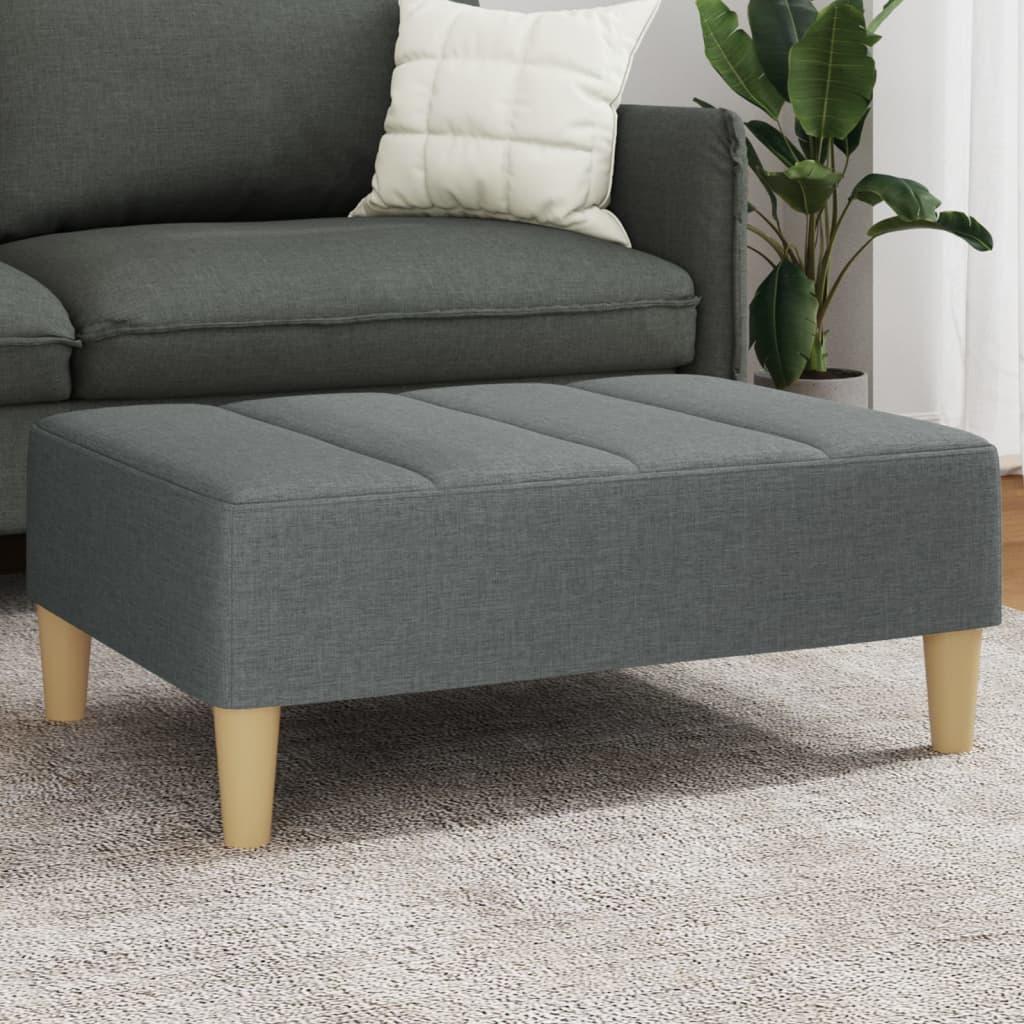 Fodskammel i stof - 77×55×31 cm, mørkegrå