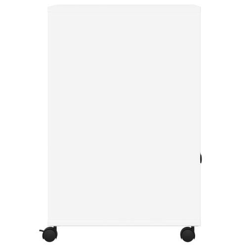 Printerstativ med hjul 60x48x74 cm hvid