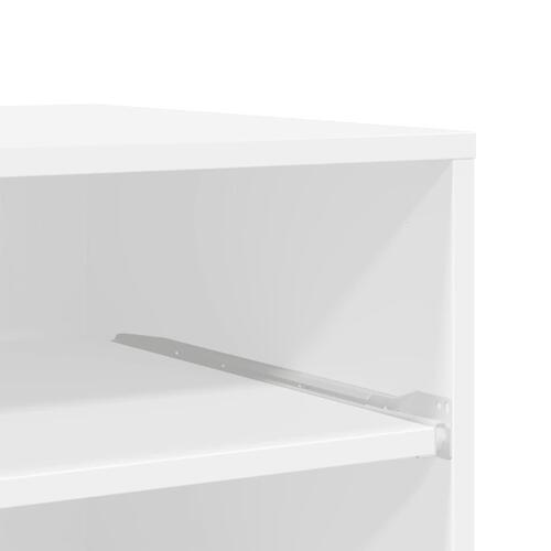 Printerstativ med hjul 60x48x74 cm hvid