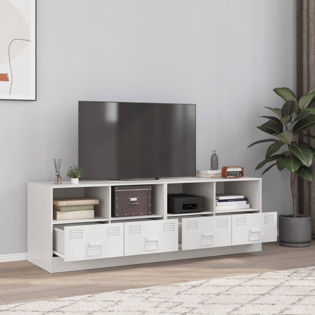 Tv Borde 2 Stk. 67x39x44 Cm Stål Hvid