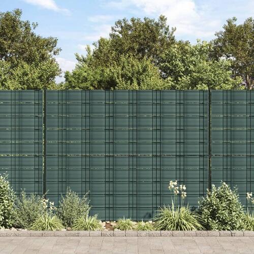 Haveskærme 10 stk. 252,5x19 cm PVC grøn
