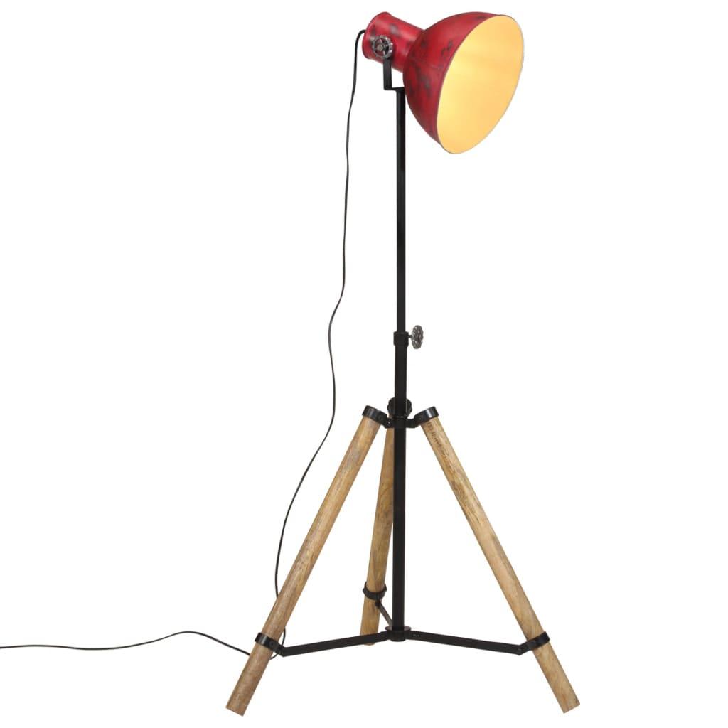Gulvlampe 25 W 75x75x90 150 Cm E27 Rustik Rød