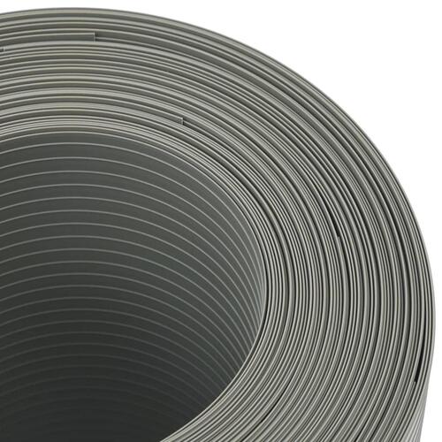 Haveskærme 10 stk. 252,5x19 cm PVC stengrå