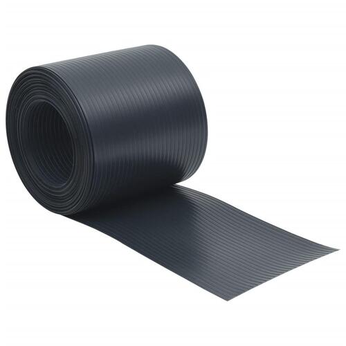 Haveskærme 10 stk. 252,5x19 cm PVC sort