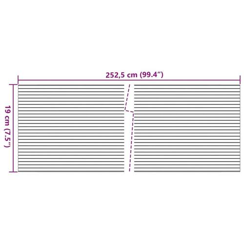 Haveskærme 10 stk. 252,5x19 cm PVC sort