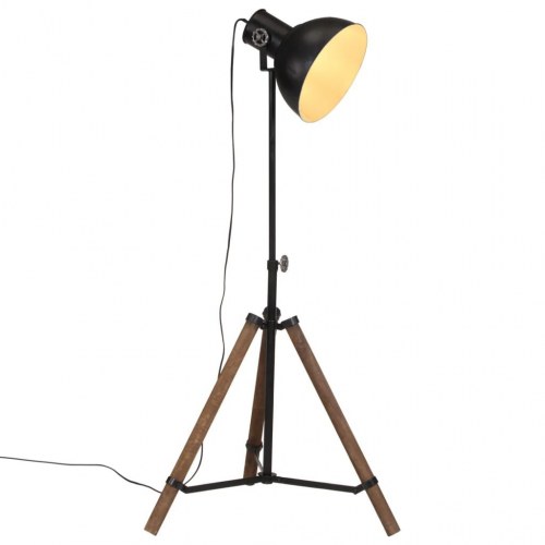 Industriel gulvlampe på trefod - 75×75×90-150 cm, E27 25 W, sort