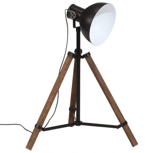 Industriel gulvlampe på trefod - 75×75×90-150 cm, E27 25 W, sort