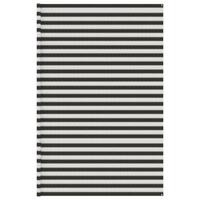 Telttæppe 400x700 cm HDPE antracitgrå og hvid