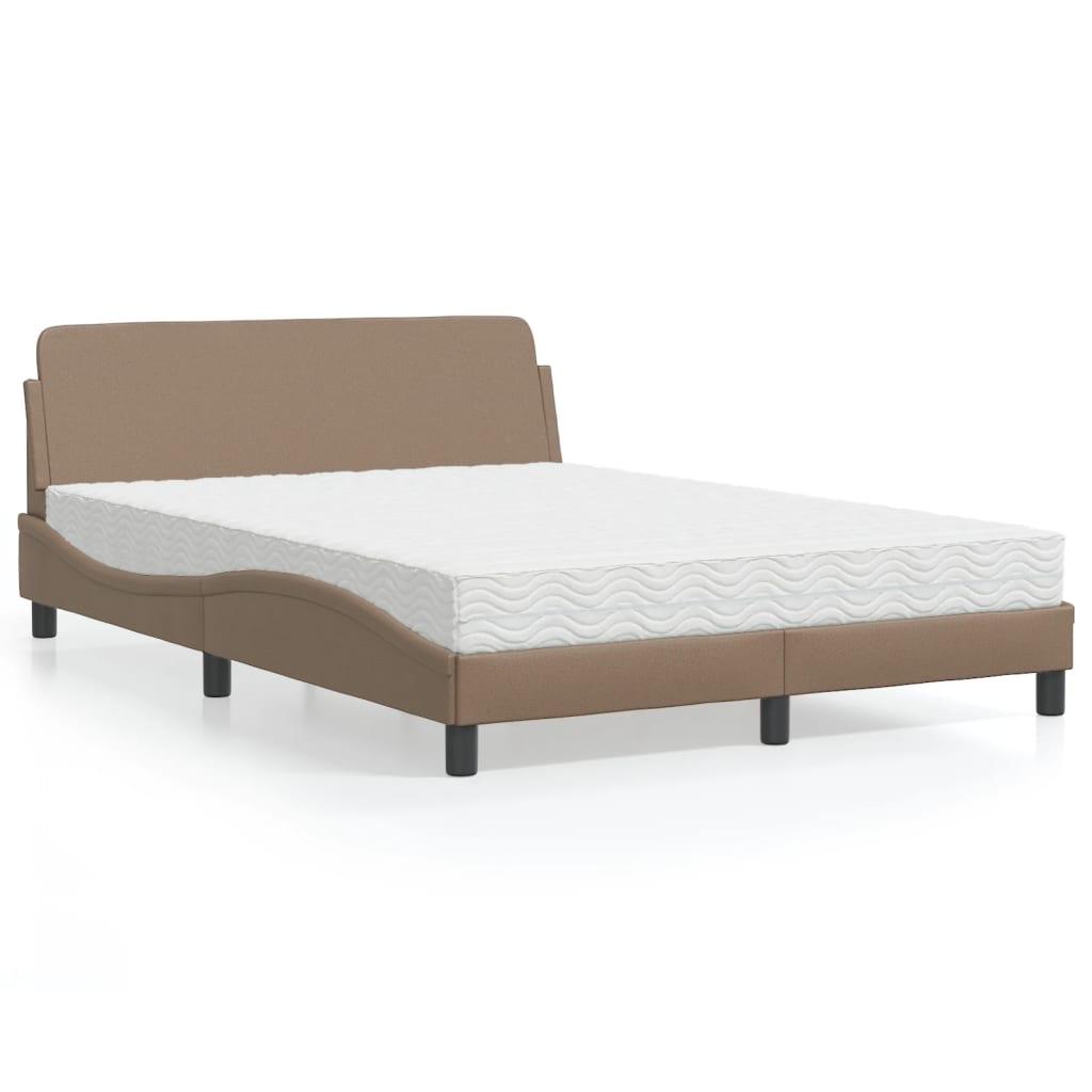 Seng 140x190 Cm Kunstlæder Cappuccinofarvet