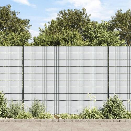 Haveskærme 10 stk. 252,5x19 cm PVC lysegrå
