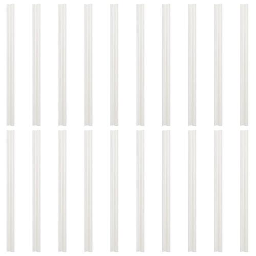 Haveskærme 10 stk. 252,5x19 cm PVC lysegrå