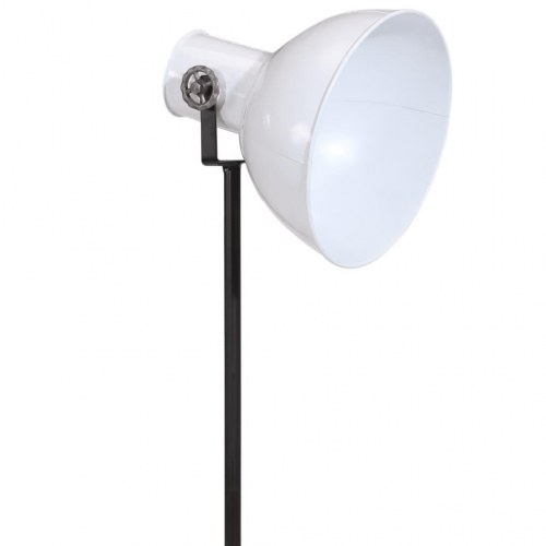 Gulvlampe i jern og massivt mangotræ - hvid