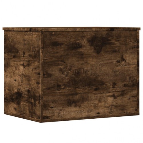 Opbevaringskiste i konstrueret træ 60×42×46 cm - røget egetræsfarve