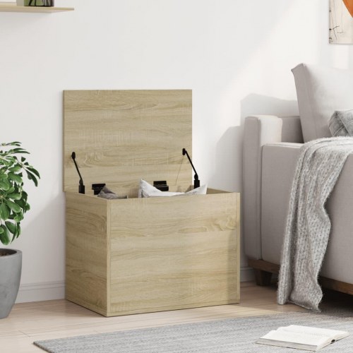 Opbevaringskiste 60×42×46 cm i konstrueret træ - sonoma-eg