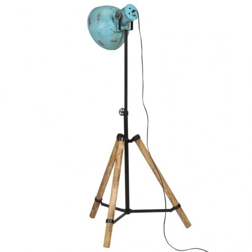 Gulvlampe 25 W 75x75x90-150 cm E27 rustik blå