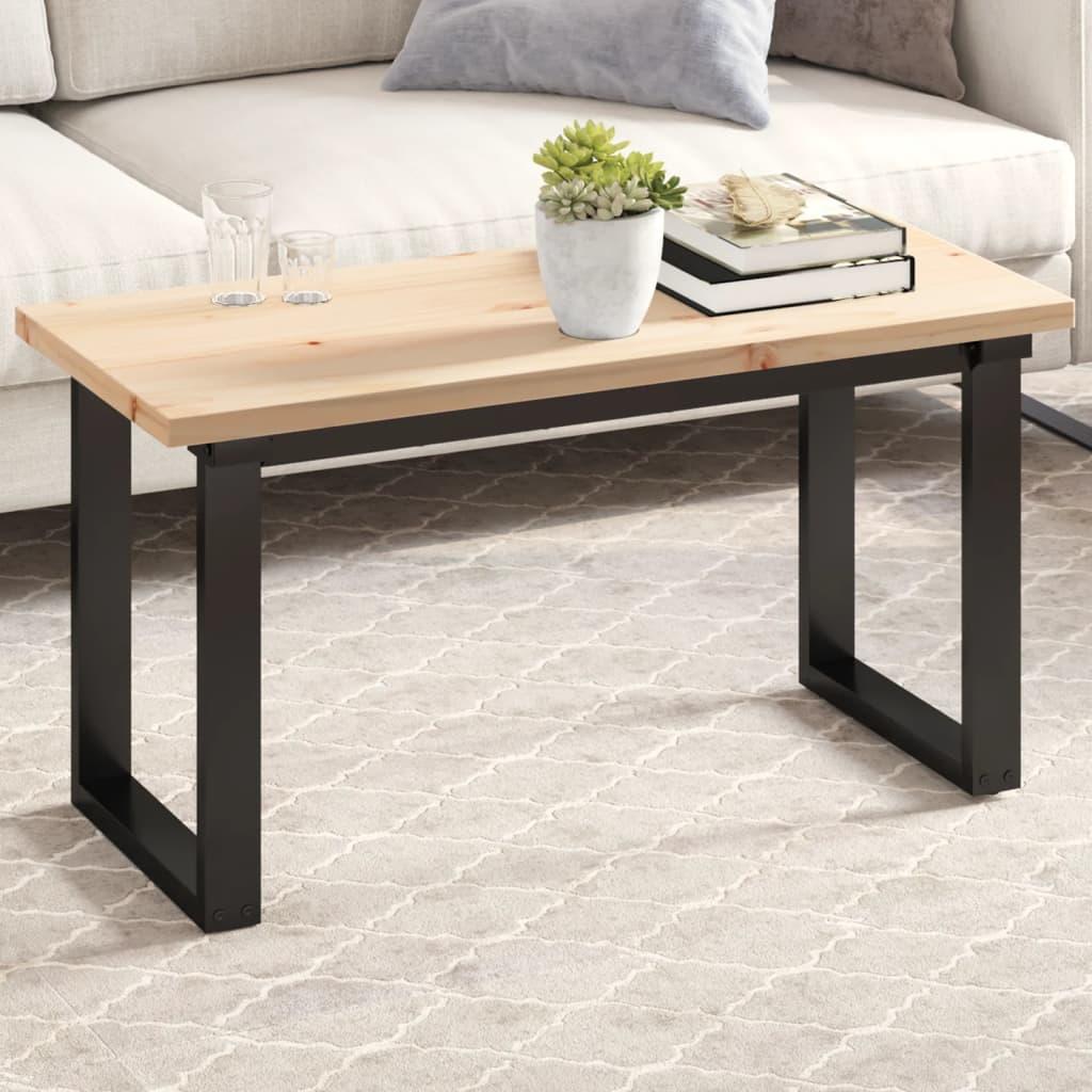 Bordplade 90x40x2,5 cm rektangulær massivt fyrretræ billede