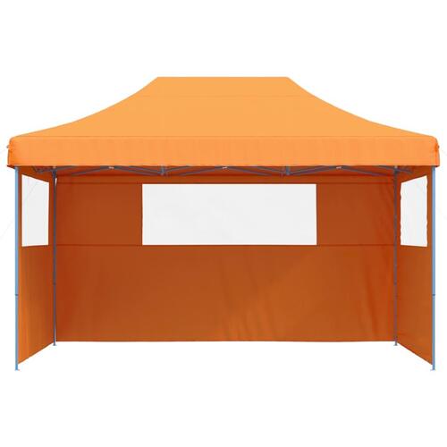 Foldbart pop-up festtelt med 3 sidevægge orange