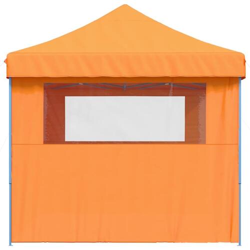 Foldbart pop-up festtelt med 3 sidevægge orange