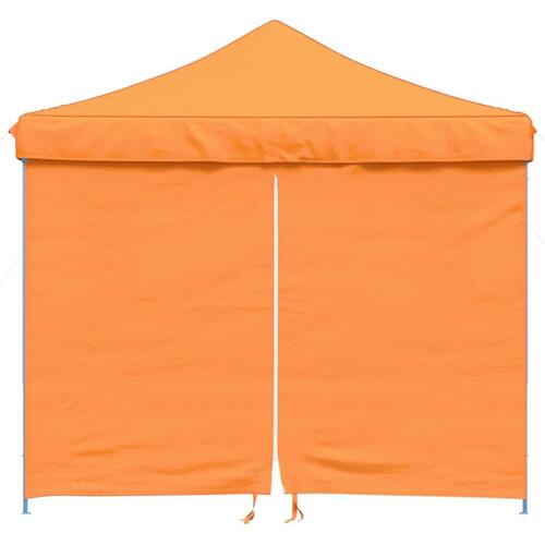 Foldbart pop-up festtelt med 4 sidevægge orange