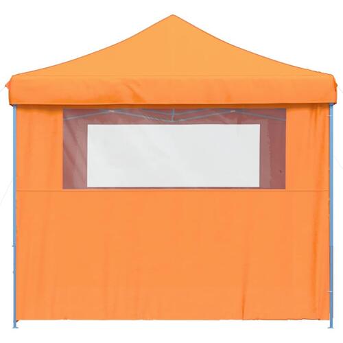 Foldbart pop-up festtelt med 4 sidevægge orange