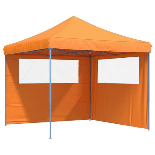 Foldbart pop-up festtelt med 2 sidevægge orange