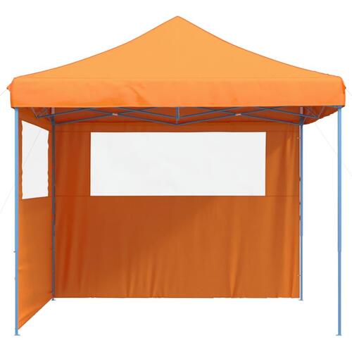 Foldbart pop-up festtelt med 2 sidevægge orange