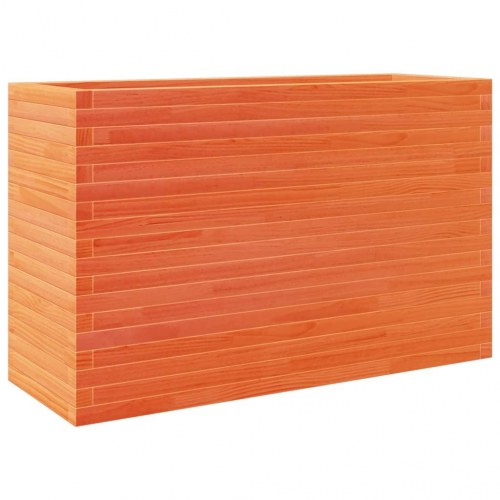 Plantekasse 110 x 40 x 68,5 cm i massivt fyrretræ - gyldenbrun