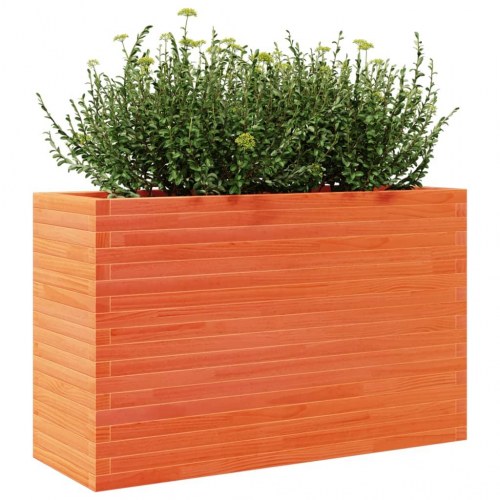 Plantekasse 110 x 40 x 68,5 cm i massivt fyrretræ - gyldenbrun