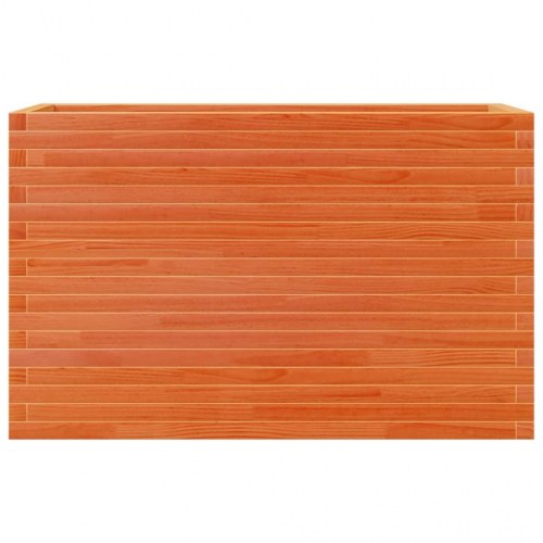 Plantekasse 110 x 40 x 68,5 cm i massivt fyrretræ - gyldenbrun
