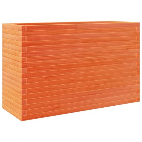Plantekasse 110 x 40 x 68,5 cm i massivt fyrretræ - gyldenbrun