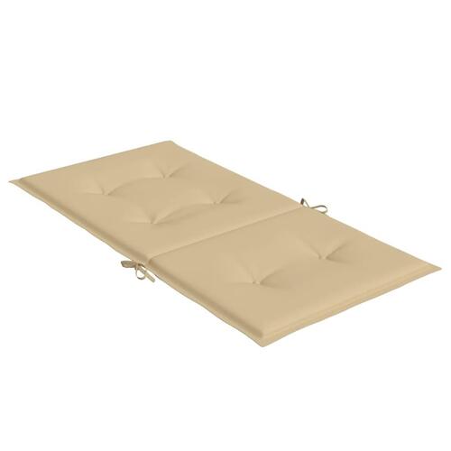 Stolehynder med lav ryg 6 stk. 100x50x4 cm stof beige