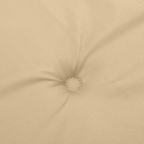 Stolehynder med lav ryg 6 stk. 100x50x4 cm stof beige