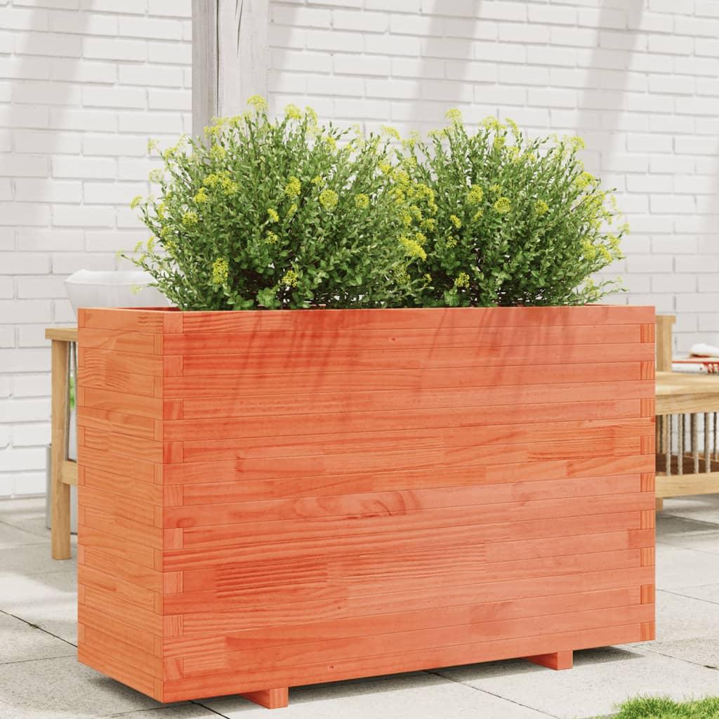 Plantekasse 110x40x72 5 Cm Massivt Fyrretræ Gyldenbrun
