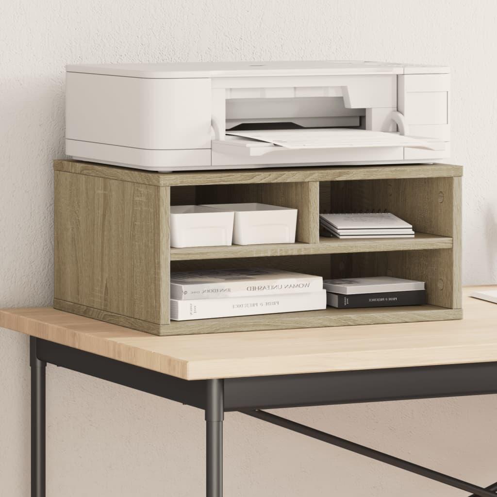 Printerstativ 49x40x22,5 cm konstrueret træ sonoma-eg