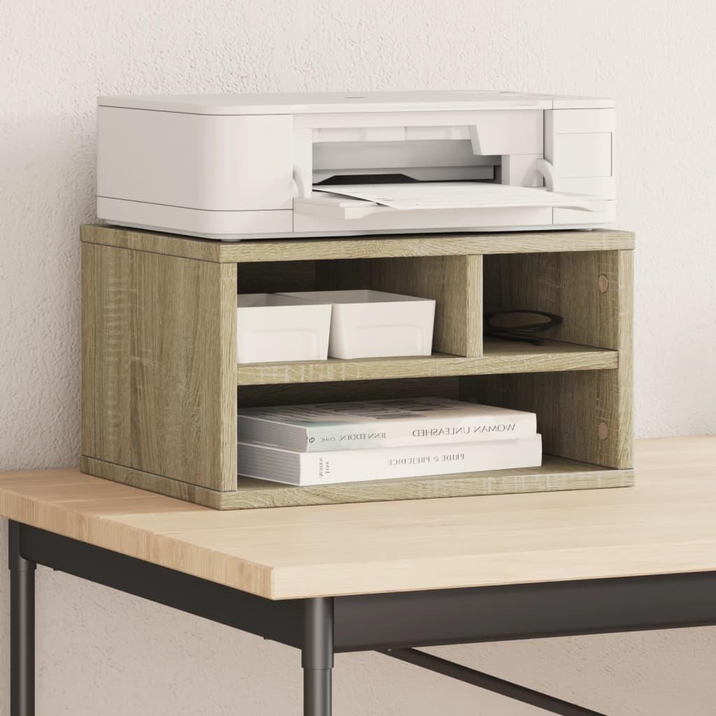 Printerstativ i konstrueret træ - 40×32×22,5 cm, sonoma-eg