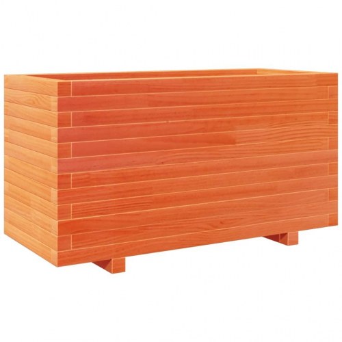 Plantekasse i massivt fyrretræ 90 x 40 x 49,5 cm - gyldenbrun