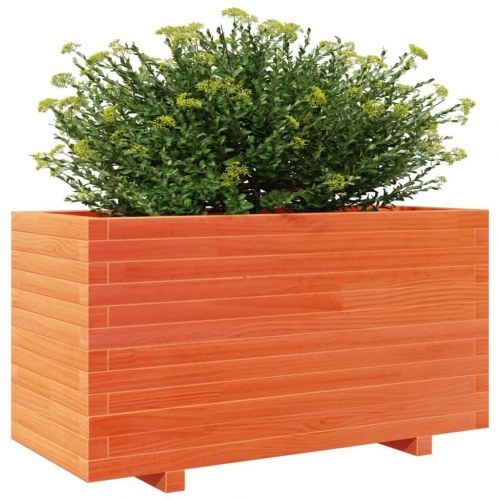 Plantekasse i massivt fyrretræ 90 x 40 x 49,5 cm - gyldenbrun