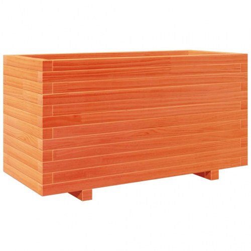 Plantekasse i massivt fyrretræ 90 x 40 x 49,5 cm - gyldenbrun