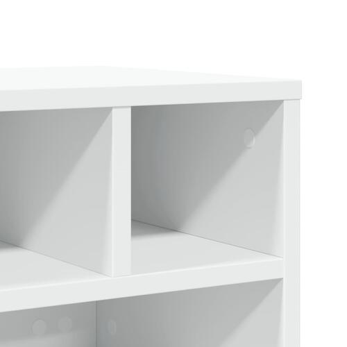 Printerstativ med hjul 41x32x34,5 cm hvid