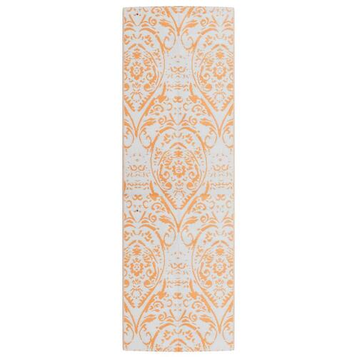 Udendørstæppe ARAKIL 80x250 cm PP orange og hvid