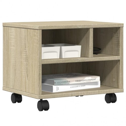 Printerstativ med hjul 41 x 32 x 34,5 cm - sonoma-eg