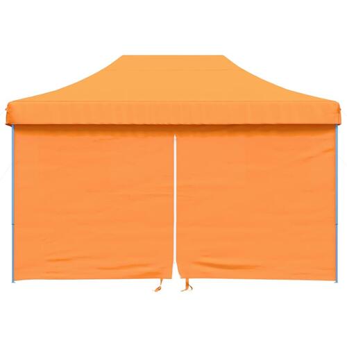 Foldbart pop-up festtelt med 4 sidevægge orange