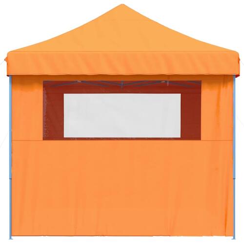 Foldbart pop-up festtelt med 4 sidevægge orange