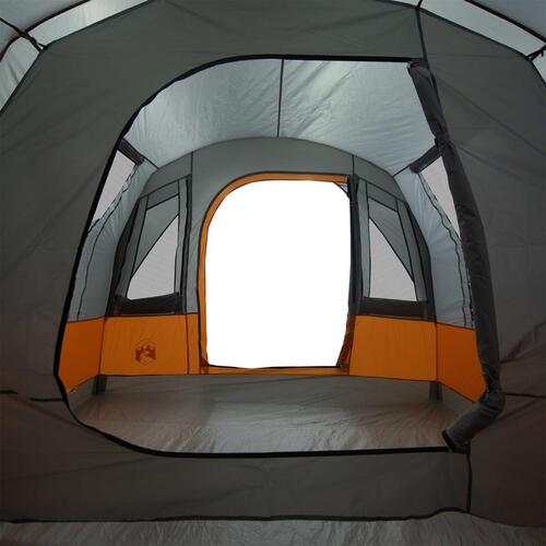 3-personers campingtelt vandafvisende grå og orange