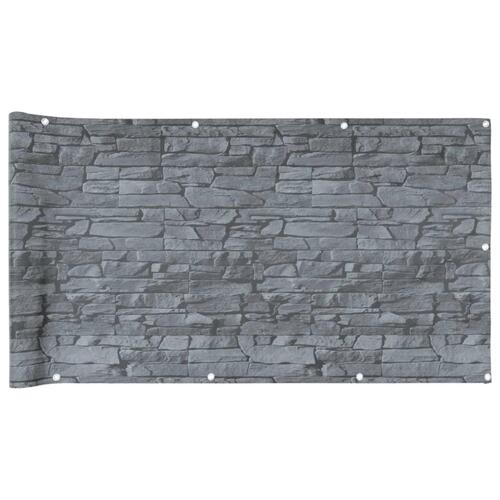 Altanafskærmning 800x75 cm PVC stendesign grå