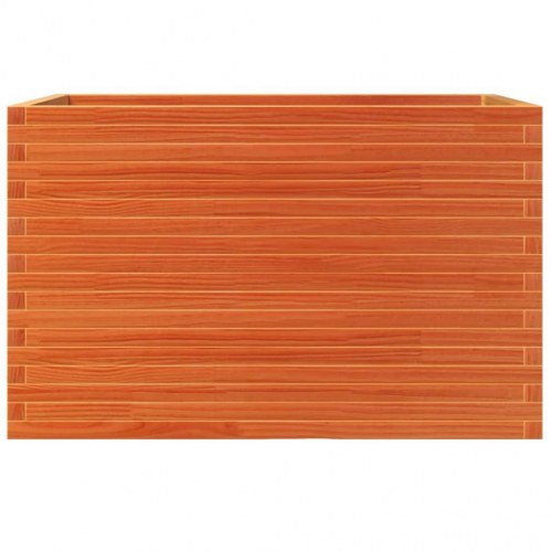 Plantekasse i massivt fyrretræ 110 x 60 x 68,5 cm - gyldenbrun